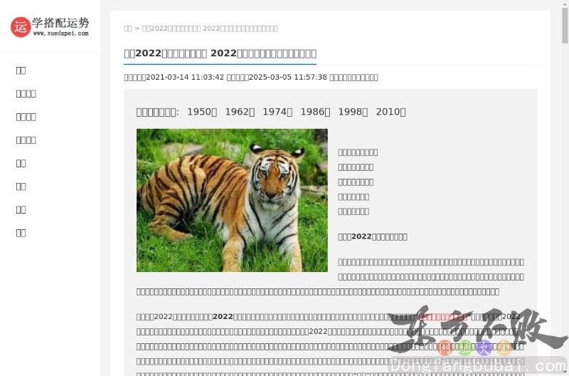 属虎2022年运势及运程